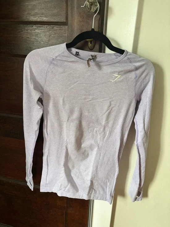 Gymshark Women's Seamless Long Sleeve Top - Lavender Purple - Picture 3 of 6